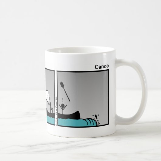 Funny Canoe Stickman Tasse - 037 (Rechts)