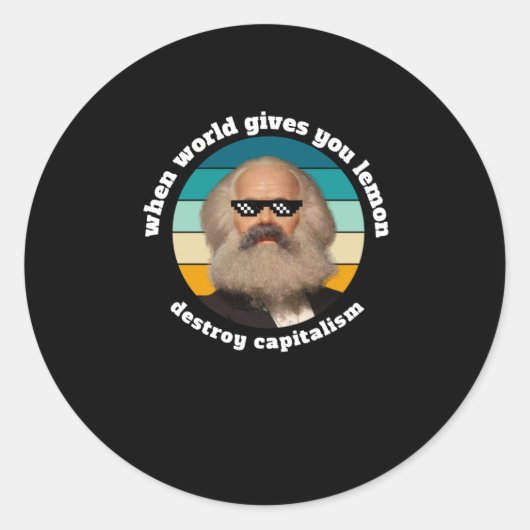 Funny Capitalism Karl Marx Sticker (Vorderseite)