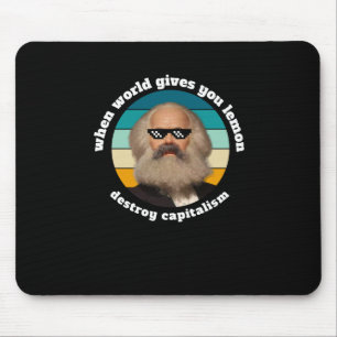 Funny Capitalism Karl Marx Sticker Mousepad