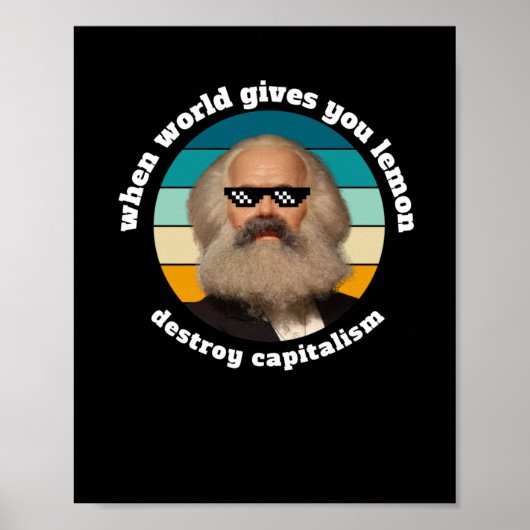 Funny Capitalism Karl Marx Sticker Poster (Vorne)