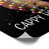 Funny Cappy Holidays Niedlich Capypara Weihnachtsf Poster (Ecke)