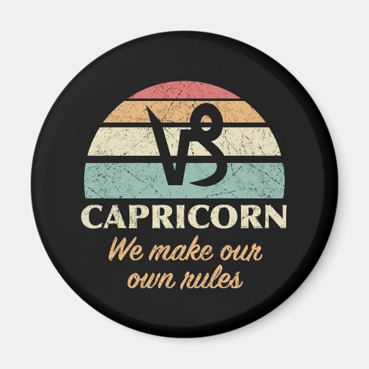 Funny Capricorn Zodiac Regeln Magnet (Vorne)