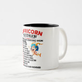 Funny Capricorn Zodiac Sign Nutrition Fakten Zweifarbige Tasse (VorderseiteRechts)