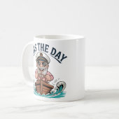 Funny Captain Design Seas the Day Nautic Kaffeetasse (Vorderseite Links)