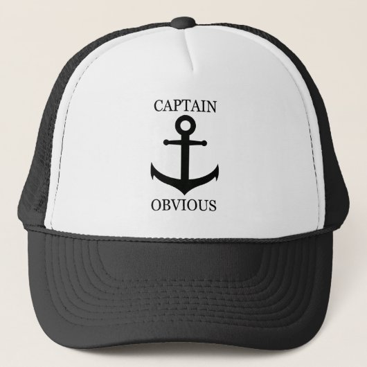 Funny "Captain Obvious" & Anchor Truckerkappe (Vorderseite)