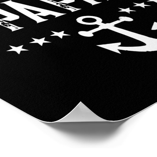 Funny Captain Papa Anchor Design Poster (Ecke)