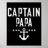 Funny Captain Papa Anchor Design Poster (Vorne)