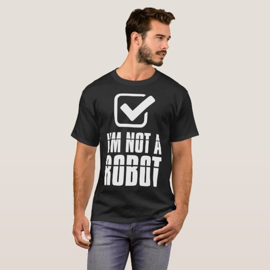 Funny Captcha Robotics ist kein Roboter T-Shirt (Vorne ganz)