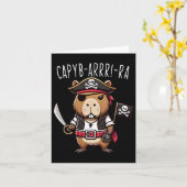 Funny Capyb-arr-ra Pirate Capybyra Halloween Boys Karte (Gelbe Blume)