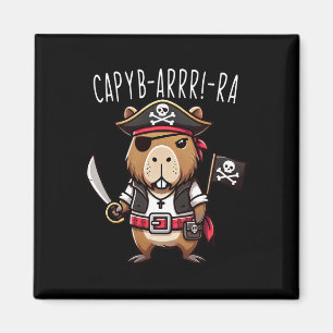 Funny Capyb-arr-ra Pirate Capybyra Halloween Boys Magnet