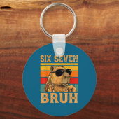 Funny Capybara 67 Meme Six Seven Bruh Boys Teens K Schlüsselanhänger (Vorderseite)