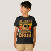 Funny Capybara 67 Meme Six Seven Bruh Boys Teens K T-Shirt (Vorne ganz)