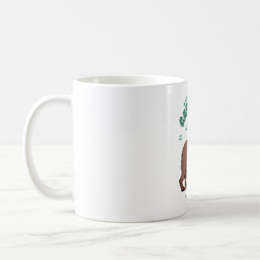 Funny Capybara Anatomie Kaffeetasse (Links)