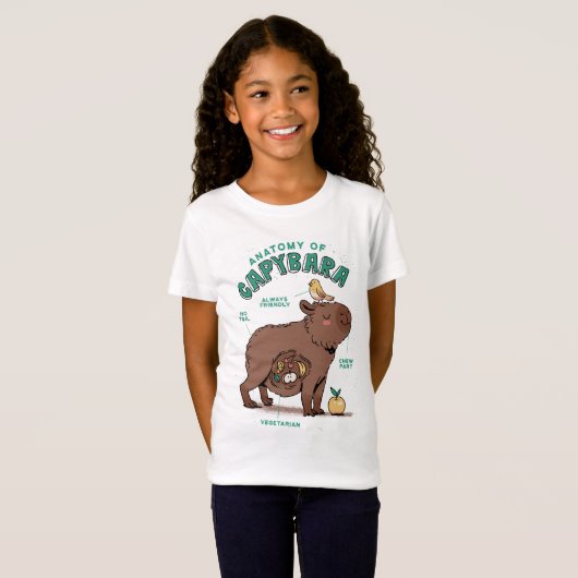 Funny Capybara Anatomie T-Shirt (Vorne ganz)