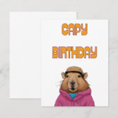 Funny Capybara Animal Capybara Geburtstagskarte (Vorne/Hinten)