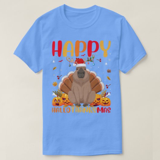 Funny Capybara Animal Lover Happy Capybara HelloTh T-Shirt (Design vorne)