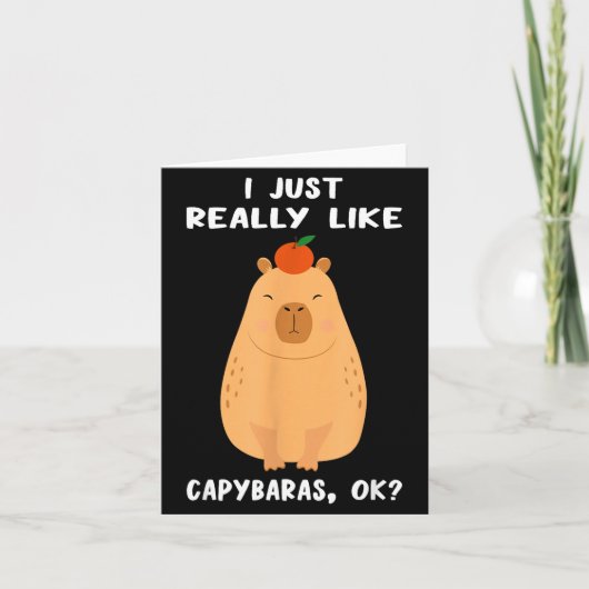Funny Capybara Art For Men Women Kids Rodent Capyb Karte (Vorderseite)