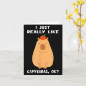 Funny Capybara Art For Men Women Kids Rodent Capyb Karte (Gelbe Blume)