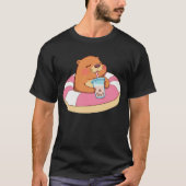 Funny Capybara Auf Pool schwimmen Drink Bubble Tee (Vorderseite)