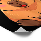 Funny Capybara Axolotl Kawaii Kids Boys Girls Anim Poster (Ecke)