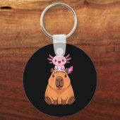Funny Capybara Axolotl Kawaii Kids Boys Girls Anim Schlüsselanhänger (Vorderseite)