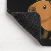 Funny Capybara Black Cat Tier Lover Mama Vater Kin Mousepad (Ecke)