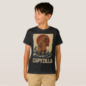 Funny Capybara Boys Girls Schule T-Shirt (Vorne ganz)