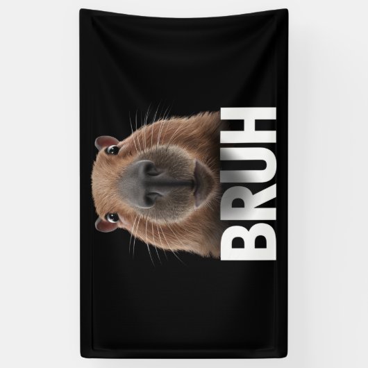 Funny Capybara Bruh Banner (Vertikal)