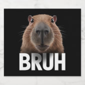 Funny Capybara Bruh Bierflaschenetikett (Einzelnes Label)