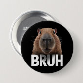 Funny Capybara Bruh Button (Vorne & Hinten)