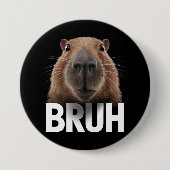 Funny Capybara Bruh Button (Vorderseite)