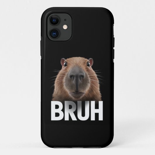 Funny Capybara Bruh Case-Mate iPhone Hülle (Rückseite)