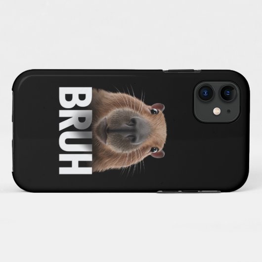 Funny Capybara Bruh Case-Mate iPhone Hülle (Rückseite (Horizontal))