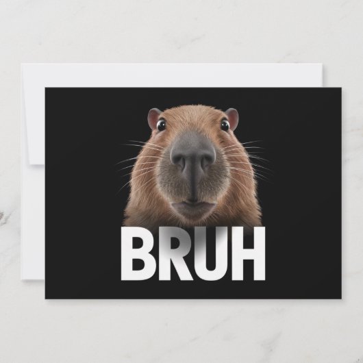 Funny Capybara Bruh Einladung (Vorderseite)