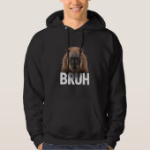 Funny Capybara Bruh Hoodie (Vorderseite)