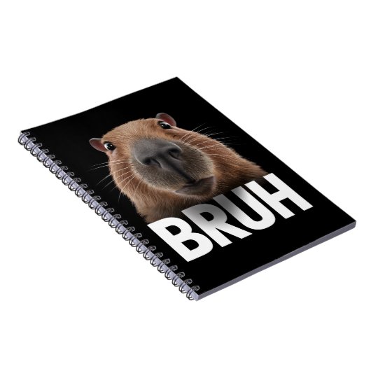 Funny Capybara Bruh Notizblock (Rechte Seite)