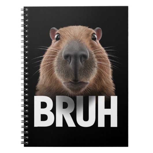 Funny Capybara Bruh Notizblock (Vorderseite)