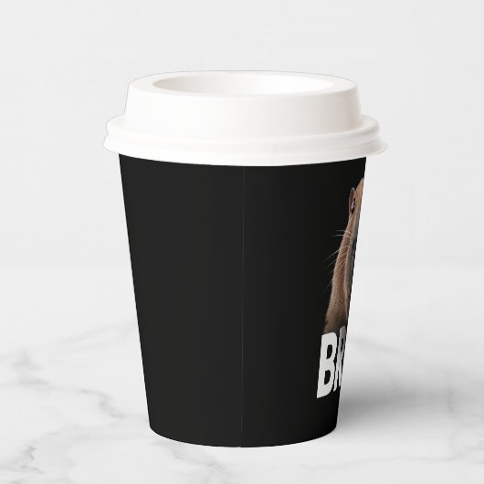 Funny Capybara Bruh Pappbecher (Rechts)