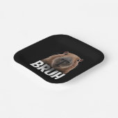 Funny Capybara Bruh Pappteller (Gewinkelt)