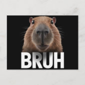 Funny Capybara Bruh Postkarte (Vorderseite)