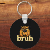 Funny Capybara Bruh Sarcastic Animal Meme Boys Tee Schlüsselanhänger (Vorderseite)