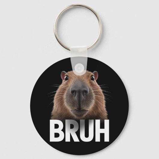 Funny Capybara Bruh Schlüsselanhänger (Vorderseite)