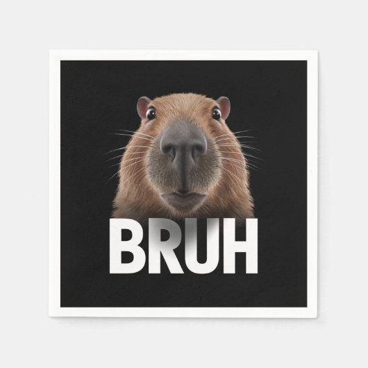 Funny Capybara Bruh Serviette (Vorderseite)