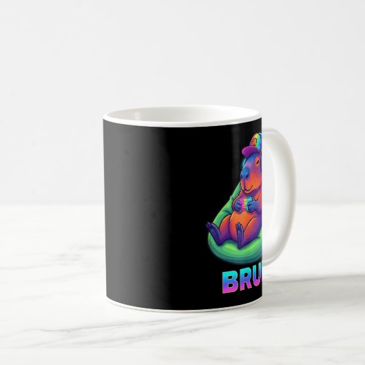Funny Capybara Bruh Video Games Lovers  Kaffeetasse (VorderseiteRechts)
