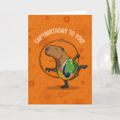 Funny Capybara Capybirthday To You! Birthday Art Karte (Vorderseite)