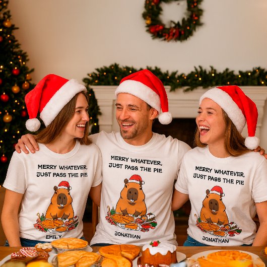 Funny Capybara Christmas (Personalized) T-Shirt