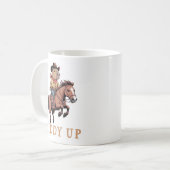 Funny Capybara Cowboy Reitpferd Giddy Up Kaffeetasse (Vorderseite Links)