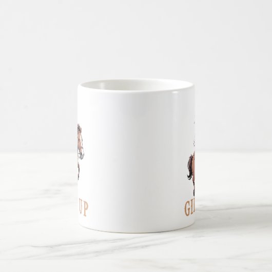 Funny Capybara Cowboy Reitpferd Giddy Up Kaffeetasse (Mittel)