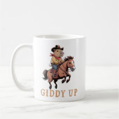 Funny Capybara Cowboy Reitpferd Giddy Up Kaffeetasse (Links)