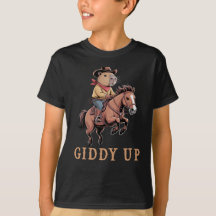 Funny Capybara Cowboy Reitpferd Giddy Up